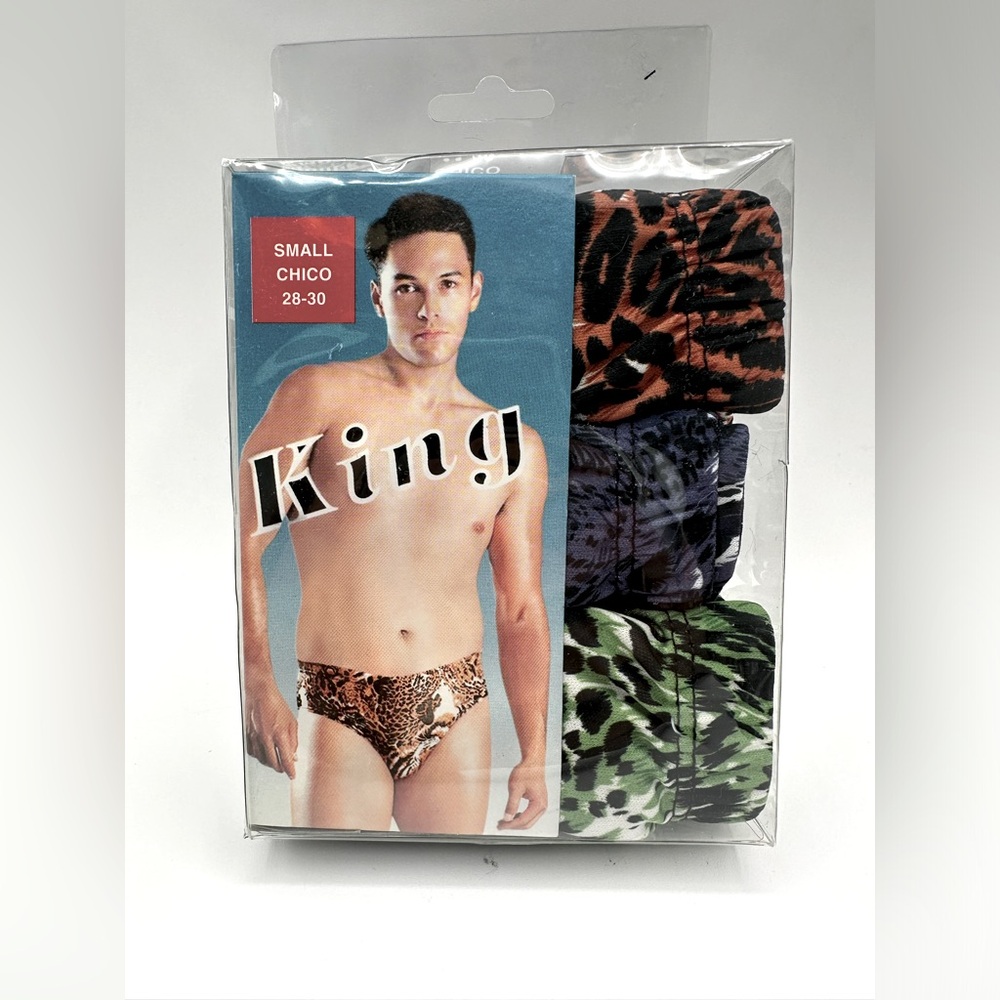 3 Pk Men's ANIMAL Prints BIKINIS Low Rise Briefs KING Underwear M007 Small